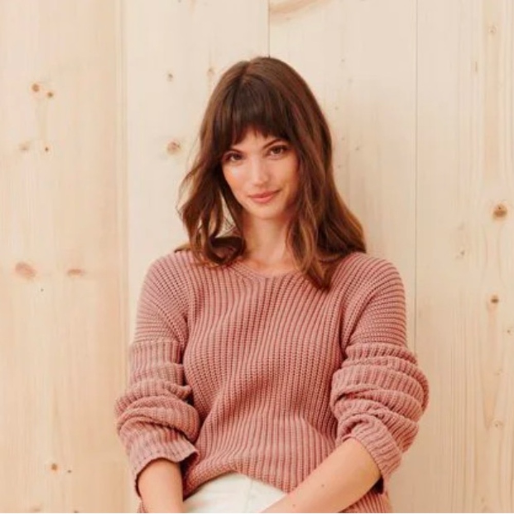 Jenni Kayne Cream Crew Neck Sweater